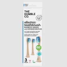 THE HUMBLE CO: Electric Toothbrush Bamboo Heads With Reminder Bristles, 3 pc