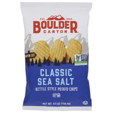 BOULDER CANYON: Classic Sea Salt Kettle Style Potato Chips, 6.5 oz