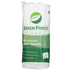 GREEN FOREST: Paper Towels 1Roll 2Ply 104Sheets, 1 ea
