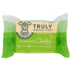 TRULY GRASS FED: Natural Aged Cheddar Cheese Wedge, 7 oz