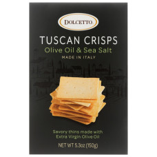 DOLCETTO: Tuscan Crisps Olive Oil and Sea Salt, 5.3 oz
