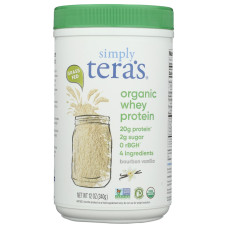 SIMPLY TERAS: Organic Whey Protein Bourbon Vanilla, 12 oz SIMPLY TERAS: Organic Whey Protein Bourbon Vanilla, 12 oz