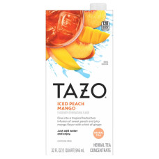 TAZO: Iced Peach Mango Tea Concentrate, 32 oz