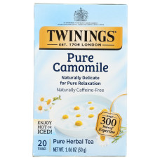 TWININGS OF LONDON: Pure Camomile Herbal Tea 20 Count, 1.06 oz TWININGS OF LONDON: Pure Camomile Herbal Tea 20 Count, 1.06 oz