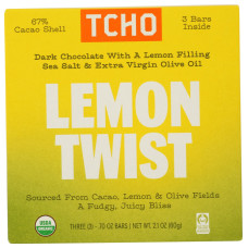 TCHO: Lemon Twist Chocolate Bar, 2.1 oz