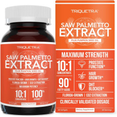 TRIQUETRA HEALTH: Saw Palmettio Extract, 60 cp TRIQUETRA HEALTH: Saw Palmettio Extract, 60 cp
