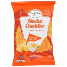 PERFECTION SNACKS: Nacho Cheddar Tortilla Chips Gluten Free, 8 oz