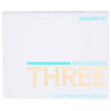 PUR: Three Wintergreen Gum Packs, 12 pc