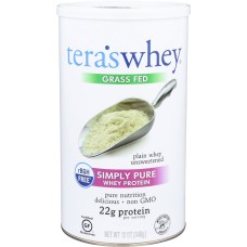 SIMPLY TERAS: Pure Whey Protein Plain Unsweetened, 12 oz