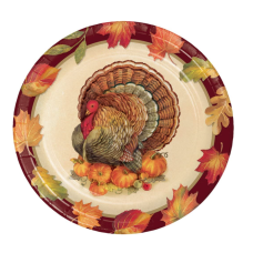 CREATIVE CONVERTING: Turkey Traditional Paper Plate, 8 ea
