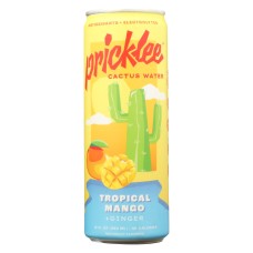 PRICKLEE: Tropical Mango Plus Ginger Cactus Water, 12 fo
