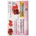 TWINING TEA: Pomegranate and Raspberry Herbal Tea, 20 bg
