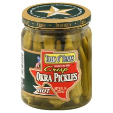 TALK O' TEXAS: Crisp Hot Okra Pickles, 16 oz