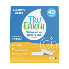 TRU EARTH: Lemon Dishwasher Detergent, 40 tb TRU EARTH: Lemon Dishwasher Detergent, 40 tb