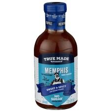 TRUE FOODS: Sauce Bbq Memphis No Sugar, 18 oz