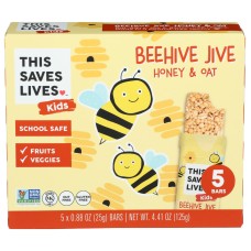 THIS SAVES LIVES: Beehive Jive Honey Oat Bar, 4.41 oz