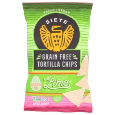 SIETE: Lime Grain Free Tortilla Chips, 5 oz