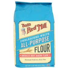 BOBS RED MILL: Unbleached White All Purpose Flour, 5 lb