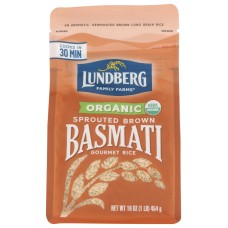 LUNDBERG: Organic Sprouted Brown Basmati Rice, 16 oz