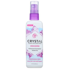 CRYSTAL BODY DEODORANT: Mineral Deodorant Spray Unscented, 4 oz