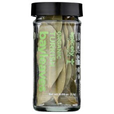 SPICELY ORGANICS: Organic Bay Leaves Turkish Jar, 0.09 oz