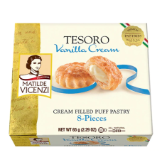 VICENZI: Tesoro Vanilla Cream Filled Puff Pastry, 2.29 oz