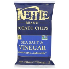 KETTLE FOODS: Sea Salt and Vinegar Potato Chips, 5 oz