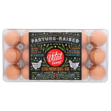 VITAL FARMS: Eggs Pasture Raised Medium 18Ct, 1.5 dz