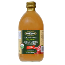MANTOVA: Organic Unfiltered Apple Cider Vinegar, 17 oz