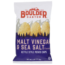 BOULDER CANYON: Classic Malt Vinegar and Sea Salt, 5 oz