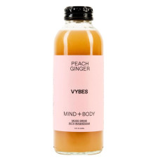 VYBES: Peach Ginger Beverage, 14 fo