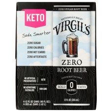 VIRGILS: Zero Sugar Rootbeer 4 Pk, 48 fo