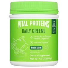 VITAL PROTEINS: Daily Greens Green Apple, 9.3 oz