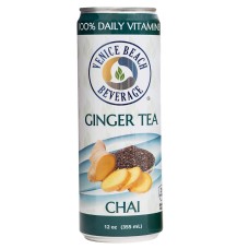 VENICE BEACH BEVERAGE: Ginger Chai Vitamin Iced Tea, 12 fo