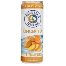 VENICE BEACH BEVERAGE: Ginger and Turmeric Vitamin Iced Tea, 12 fo