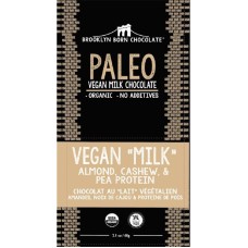 BROOKLYN BORN CHOCOLATE: Paleo Vegan Milk Chocolate Bar, 2.1 oz