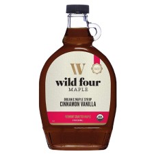 WILD FOUR: Organic Maple Syrup Cinnamon Vanilla, 8 fo