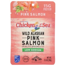 CHICKEN OF THE SEA: Wild Alaskan Pink Salmon Low Sodium, 2.5 oz