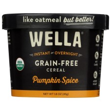 WELLA: Grain Free Cereal Pumpkin Spice Cup, 1.6 oz