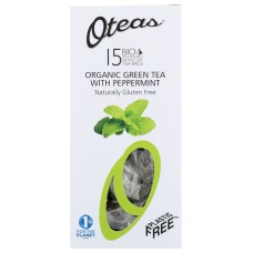 OTEAS: Organic Green Tea With Pepprmint, 15 pc