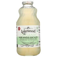 LAKEWOOD: Organic Pure Whole Leaf Aloe Juice, 32 fo