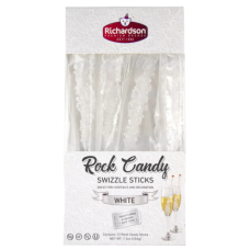 RICHARDSON BRANDS: Rock Candy Swizzle Sticks Wedding Box White 12Ct, 7.2 oz