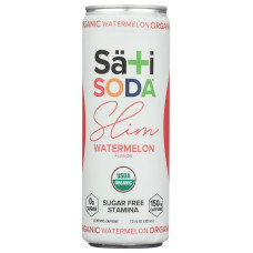 SATI SODA: Slim Organic Watermelon Soda, 12 fo