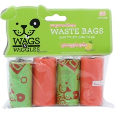 WAGS & WIGGLES: Bags Waste 4 Roll Pack, 4 pc
