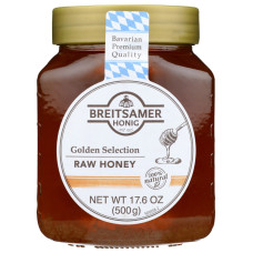 BREITSAMER: Golden Selection Raw Honey, 17.6 oz