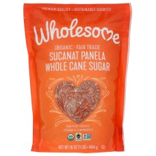 WHOLESOME: Sucanat Organic Whole Cane Sugar, 16 oz