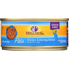 WELLNESS: Complete Health Pate Chicken and Herring Dinner Cat Food, 5.5 oz