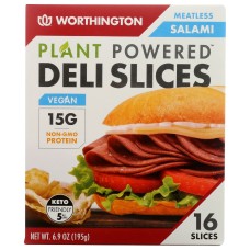 WORTHINGTON: Plant Powered Deli Slices Meatless Salami, 6.9 oz
