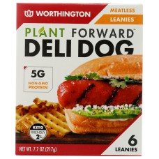 WORTHINGTON: Plant Forward Deli Dog Meatless Leanies, 7.7 oz