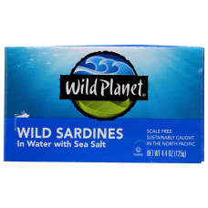 WILD PLANET: Wild Sardines In Water, 4.4 oz